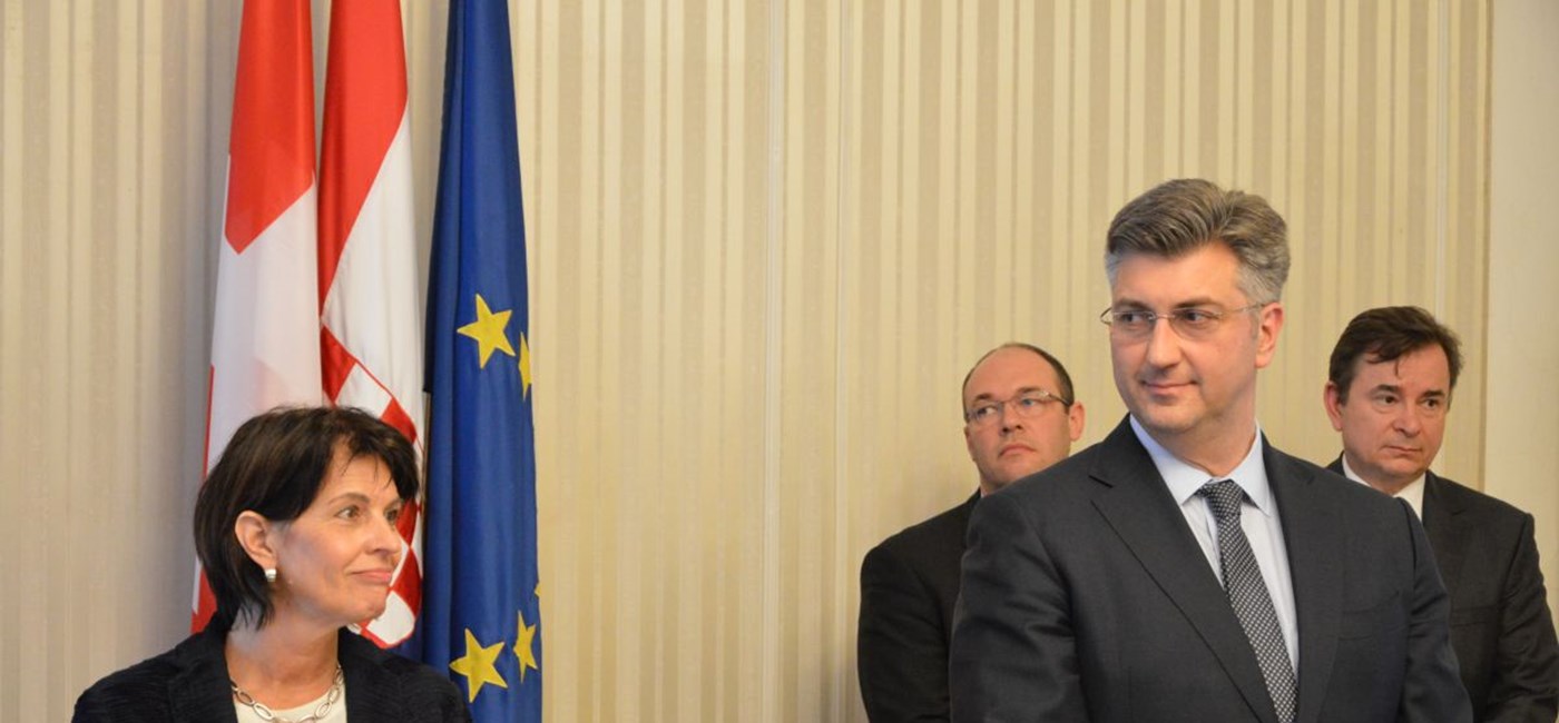 Croatian PM, Swiss president highlight economy